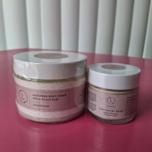 Lizush Other - Lizush Serenity Series Lavender Body Scrub 9oz & Clay Facial Mask 1.1oz Set NEW